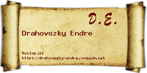 Drahovszky Endre névjegykártya